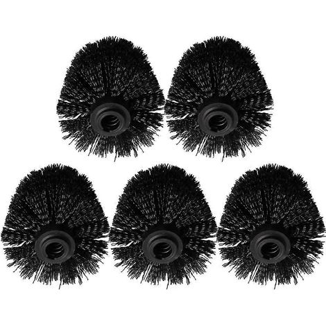 Set Mit 5 Toilettenbürstenköpfen Aus Kunststoff, Ersatzköpfe Für Den Hausgebrauch – 10,00 X 8,00 X 8,00 Cm – Schwarz