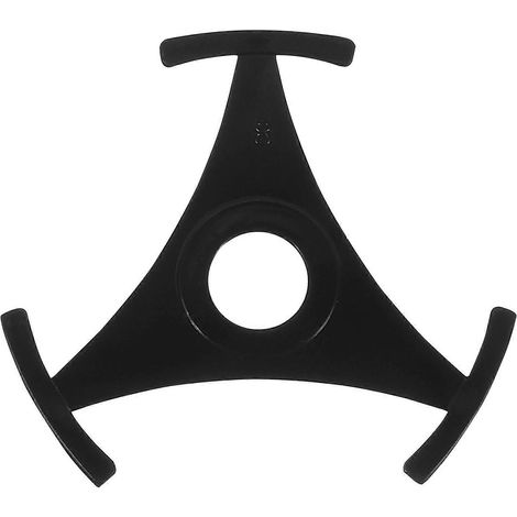 Dreieckiger Adapter Für Schallplattenspieler (mittelloch) – 4 X 4 Cm – Schwarz