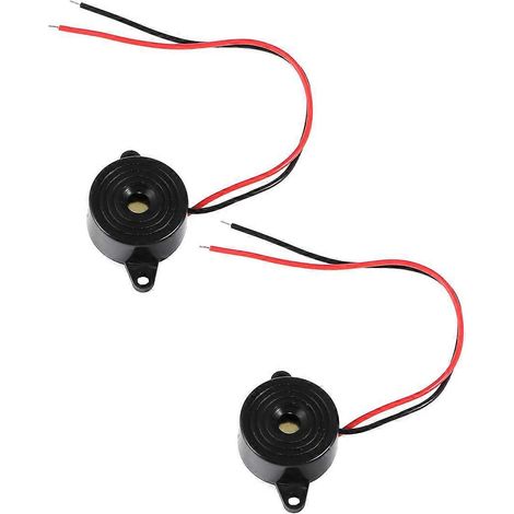 6er-pack Kleine, Gekapselte, 3–24 V Dc, 85 Db Piezoelektrische Elektronische Summer Mit Kabeln (schwarz) – 2,20 X 2,20 X 1,00 Cm – Schwarz