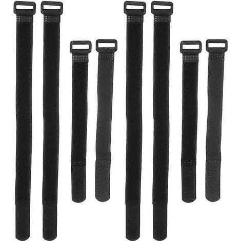 Set Mit 8 Nylonbändern Zur Befestigung Von Mountainbikes Und Fahrradpumpen. – 31,00 X 2,00 X 0,30 Cm – Schwarz