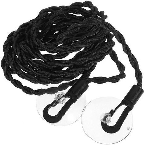 Tragbarer Wäscheständer Für Reisen Mit Haken Und Saugnapf – 150,00 X 0,80 X 0,80 Cm – Schwarz