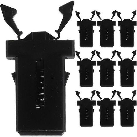 10er-pack Mülltonnenschlösser, Ersatz-mülltonnenschnallen, Schnappverschluss – 2,10 X 1,20 X 0,70 Cm – Schwarz