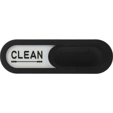 Geschirrspülermagnet „sauber/schmutzig“ – Kratzfeste Oberfläche – Starker Ovaler Magnet – 15 X 4,5 X 0,5 Cm – Schwarz