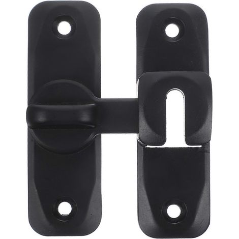 Winkelriegel Aus Edelstahl, 90°-edelstahlriegel Für Den Hausgebrauch – 8 X 2,5 X 0,3 Cm – Schwarz