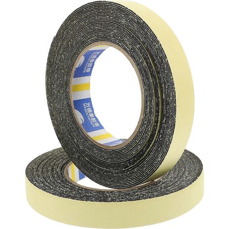 Schaumstoffrollen, Einseitig Klebende Bänder, Eva-schaumstoff-dichtungsbänder Zur Schalldämmung – 1000 X 2 Cm – Schwarz
