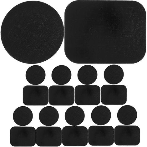 Set Mit 20 Metall-montageplatten Für Magnetische Handyhalterung Und Magnetische Autohalterung (schwarz) – 4,50 X 3,50 X 0,10 Cm – Schwarz