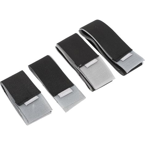 Set Mit 4 Gepäckgurten Für Den Kofferraum, Robust Und Leicht Zu Transportieren. – 80 X 5 Cm – Schwarz
