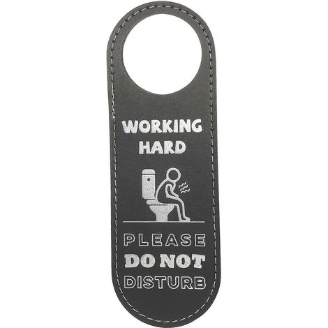 „bitte Eintreten“-schild / „bitte Nicht Stören“-schild Für Türgriff / Doppelseitiges Schild Für Toilettentür – 24 X 8 X 0,3 Cm – Schwarz