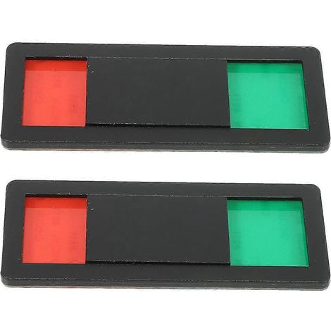 Set Mit 2 Türschildern „frei“ / „belegt“ Für Toiletten – Strapazierfähiges Schild – 7,00 X 3,00 X 0,50 Cm – Schwarz