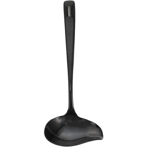 Praktischer Entenschnabel-suppenlöffel Aus Edelstahl (schwarz) – 19 X 7,6 Cm – Schwarz