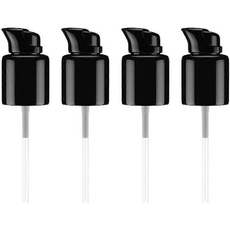4-teiliges Lotionpumpen-set Für Flaschen Mit Pumpenkopfdurchmesser - Praktische Lotionpumpe - Schwarz