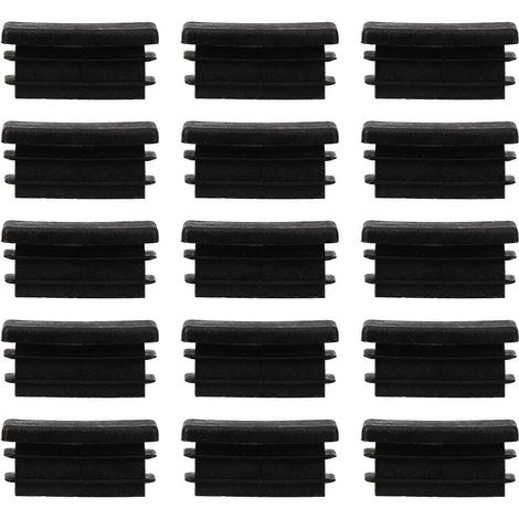 100 Quadratische Pvc-kappen Für Möbelfüße – 3 X 2 Cm – Schwarz