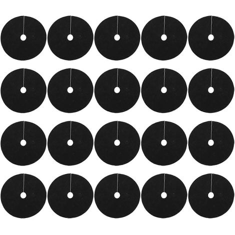 Packung Mit 20 Unkrautschutzringen Aus Vliesstoff Für Bäume – 15,00 X 15,00 X 0,10 Cm – Schwarz