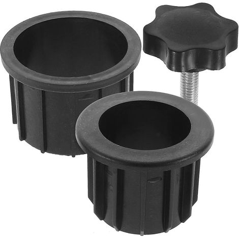 Set Mit Schutzkappen Und -schonern Für Sonnenschirmständer, Ersatzteile Für Terrassen-sonnenschirmständer – 6 X 6 X 4,5 Cm – Schwarz