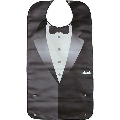Wasserdichte Lätzchen Für Erwachsene, Waschbares Lätzchen, Speichelfänger, Schutz Für Patientenkleidung (schwarz) - 86 X 46 Cm - Schwarz