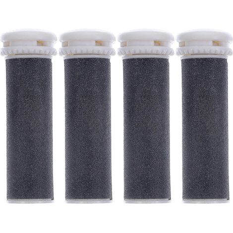 Set Mit 4 Extra Großen Ersatzwalzenköpfen Für Elektrische Fußfeilen – 5 X 1,5 Cm – Schwarz