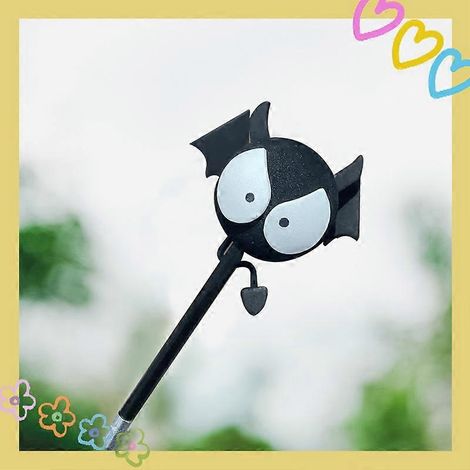Autoantennen-dekoration: Niedliche Und Lustige Fledermausantenne Mit Großen Augen Im Halloween-design, Für Auto, Lkw Oder Suv. – 8,00 X 7,00 X 4,00 Cm – Schwarz
