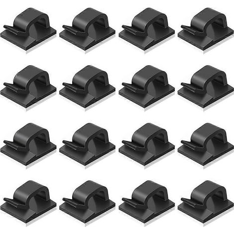 Packung Mit 50 Mini-kabelclips Für Den Außenbereich, Lampenclips, Dekoclips, Selbstklebende Haken – 1,42 X 1,36 X 0,88 Cm – Schwarz