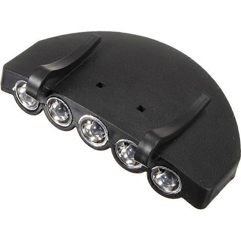 5-led-stirnlampe Zum Anclipsen Für Hüte, Ideal Zum Angeln, Wandern, Campen, Jagen Und Für Outdoor-aktivitäten (schwarz)