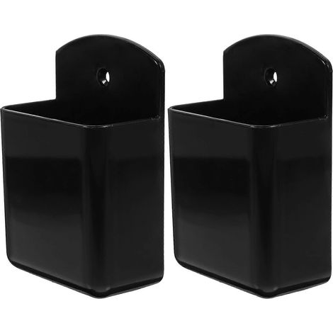 Set Mit 2 Wandhalterungen Für Fernbedienungen, Wandorganizer Für Fernbedienungen – 10,00 X 6,40 X 3,10 Cm – Schwarz