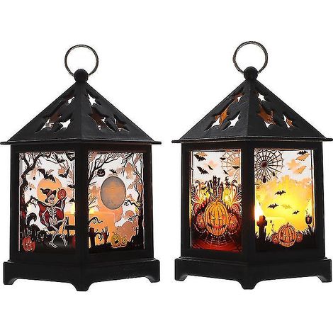 Set Mit 2 Halloween-schreibtischlampen