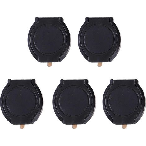 Set Mit 5 Praktischen Und Universellen Anti-spionage-webcam-abdeckungen, Sichtschutzaufklebern Für Linsen. – 2,2 X 3 Cm – Schwarz