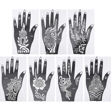 Handgeformte Tattoo-schablonen, Ausgeschnitten Und Koloriert – 20,00 X 12,00 X 0,20 Cm – Schwarz
