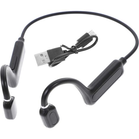 Wiederaufladbare, Kabellose Knochenleitungskopfhörer Mit Stereo-design Und Offenen Ohren – 12 X 15 Cm – Schwarz