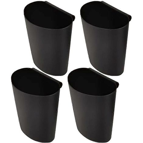 Set Mit 4 Kleinen Hängeeimern Für Trolleys, Hängebecherhalter, Tragbarer Aufbewahrungskorb – 12,00 X 11,70 X 7,00 Cm – Schwarz