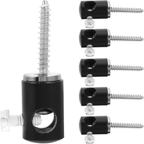 Set Mit 6 Dekorativen Haken Für Lampen, Zubehör Zum Aufhängen Von Lampen. – 3,5 X 1,4 X 1,4 Cm – Schwarz