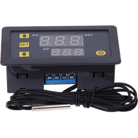 Hochpräziser Digitaler Temperaturregler (110–220 V) Mit Digitalanzeige Für Zuhause, Büro Oder Geschäft (schwarz)