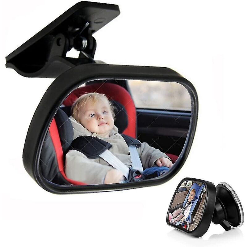 Innenspiegel Für Das Auto Mit Babyüberwachung Und Um 360° Verstellbarem Sonnenschutz Zur Überwachung Von Kindern Und Zur Babypflege.