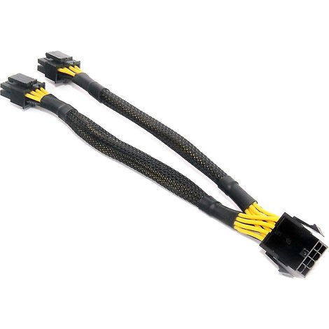 18 Awg Cpu-stromverlängerungskabel, 8-poliger Weiblicher Stecker Auf Doppelten 8-poligen Männlichen Stecker (4+4).