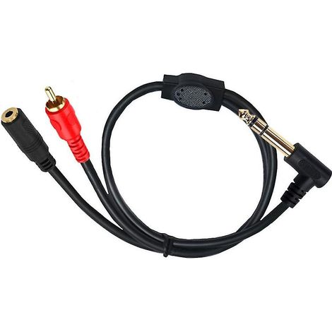 90° Abgewinkelter Rca-stecker Auf 3,5-mm-buchse Auf 6,35-mm-stecker-adapter