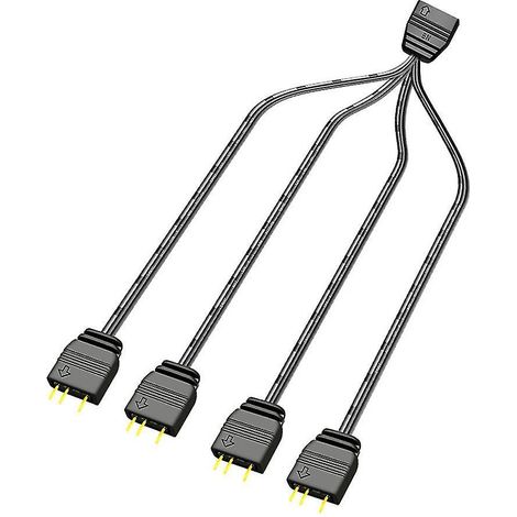 3-poliges 5v-y-verlängerungskabel Mit 1-zu-4-port-argb-led-anschluss, 33 Cm