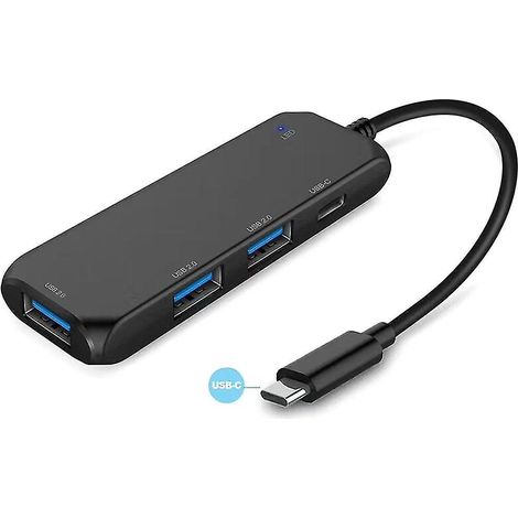 4-port-usb-c-hub Mit Usb 2.0 Pd-splitter Und 3 Usb 2.0-anschlüssen – Laptop-zubehör