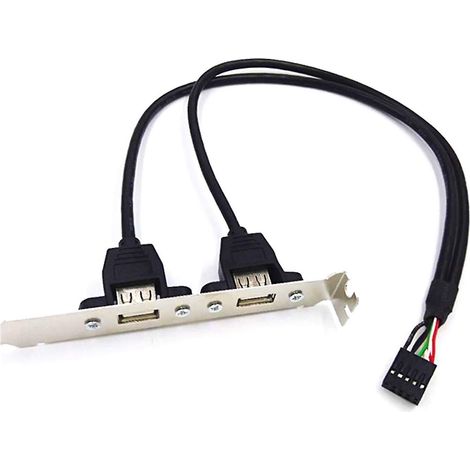 Motherboard-verlängerungskabel Mit 2 Usb 2.0-anschlüssen Auf Hinteren 9-pin-pci-anschluss (2 Usb 2.0-anschlüsse Auf 9-pin).