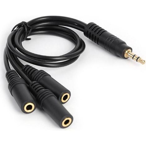 3,5-mm-3-port-stereo-audio-splitter-adapter Für 3,5-mm-mikrofone, Vergoldetes Pvc