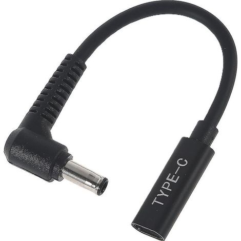Schwarzes Usb-c-buchse Auf Dc 5,0 X 1,0 Mm 20v Laptop-ladekabel
