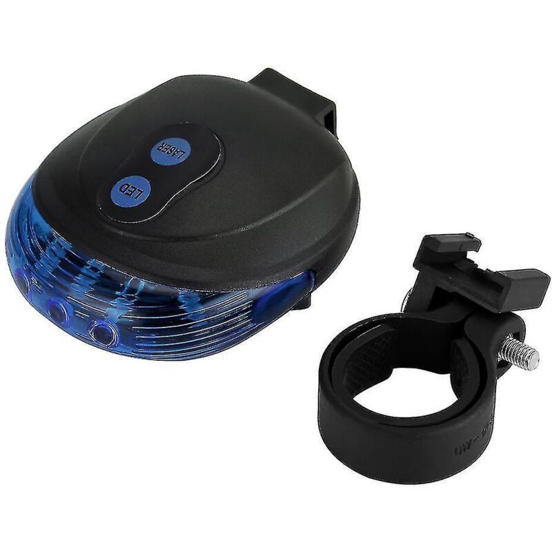 Wasserdichtes Rücklicht Für Fahrräder, Led-lasersicherheitslicht, Fahrradzubehör, Hellblau, 1 Stern
