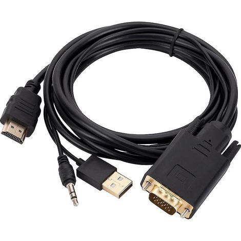 Vga-zu-hdmi-kabel, Kompatibel Mit Monitoren, Projektoren Und Hdtv-videokonvertern.