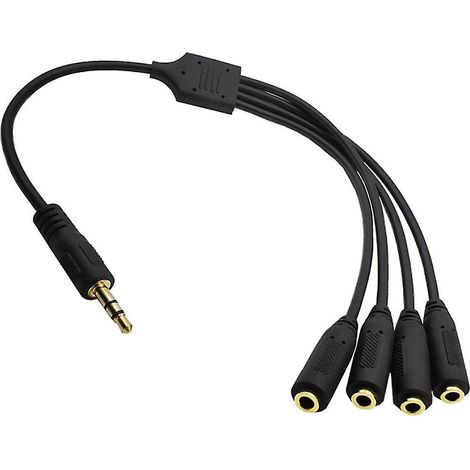 3,5-mm-audiokabel, Dc3,5-stereo-stecker, Aufgeteilt In 4 Dc3,5-stereo-buchsen