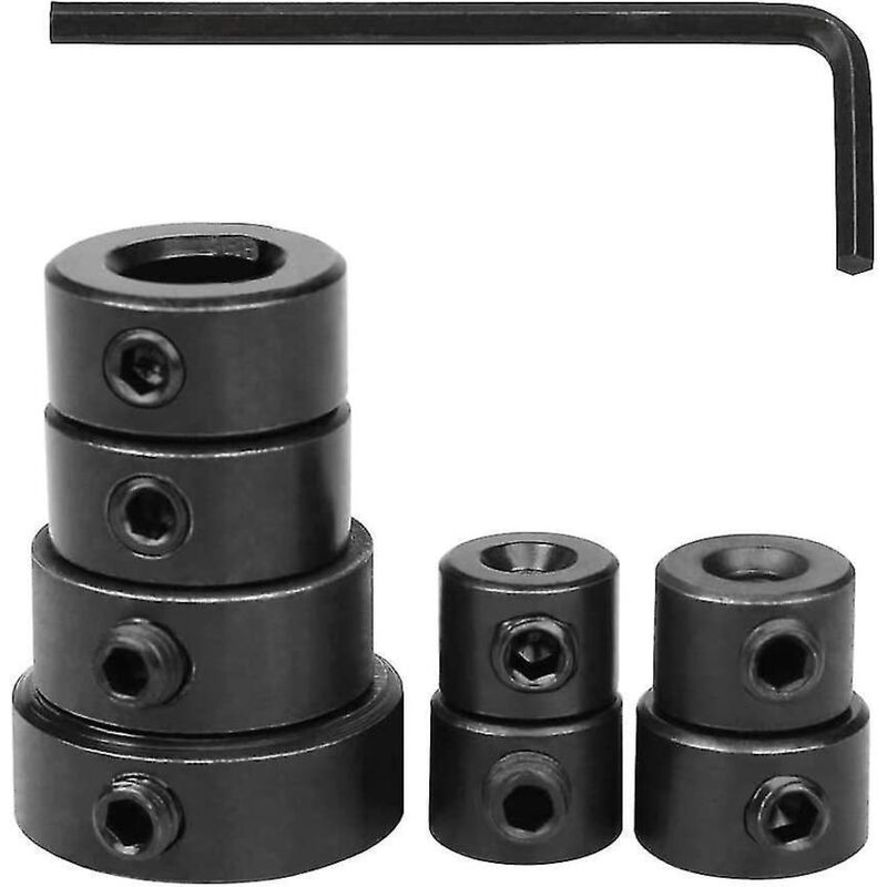 Bohrtiefenanschlag, Set Mit 8 Tiefenanschlägen Für 3/4/5/6/8/10/12/16 Mm Bohrer, Mit Inbusschlüssel Und Aufbewahrungsbox, Für Holzbohrmaschinen
