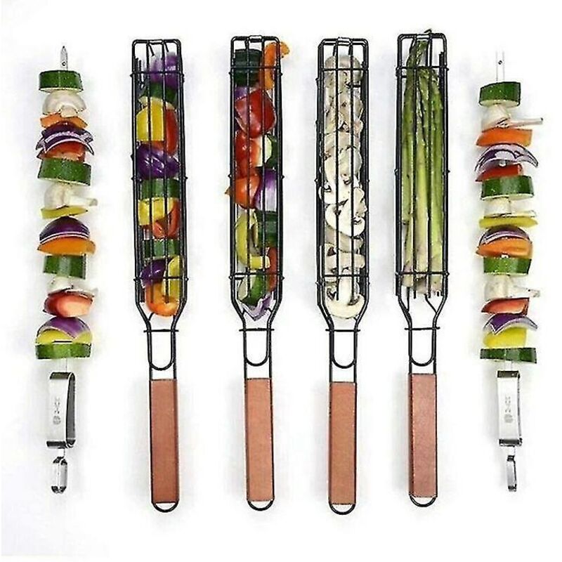 Tragbare Grillkörbe – Set Mit 2 Antihaftbeschichteten Companion-körben
