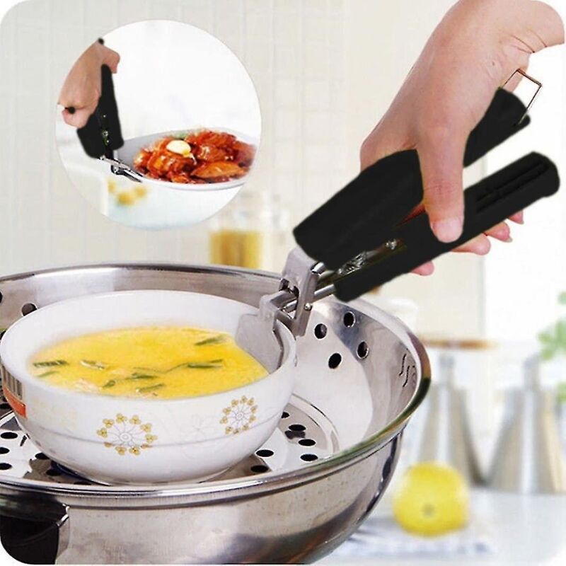 Hitzebeständige Edelstahlzange Für Heiße Töpfe, Pfannen Und Geschirr. Entnahmezange Für Töpfe, Teller Und Schüsseln. Greifzange Für Dampfgarer Und Herkömmliche Backöfen.