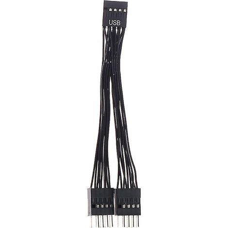 9-poliges Usb-verlängerungskabel Für Motherboards, 1 Weiblicher Stecker Auf 2 Männliche Stecker.