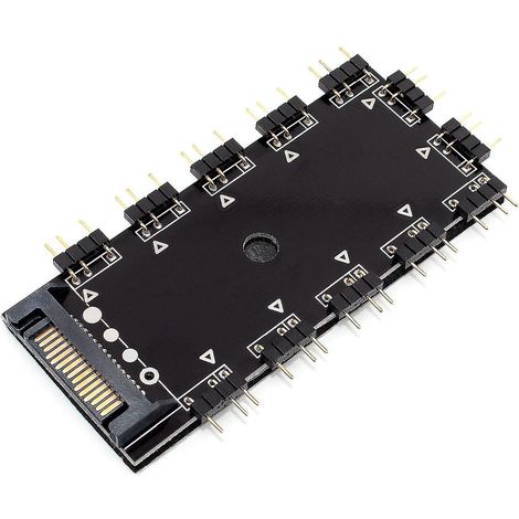Led-verteilerhub Mit 12 Ports Und 5v 3-pin-verlängerungskabel, Ideal Für Mehrere Rgb-beleuchtungskonfigurationen
