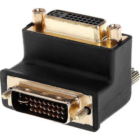 90° Abgewinkelter Dual-link-dvi-i-digital-verlängerungsadapter (stecker Auf Buchse) Für Lcd-hdtv-monitor