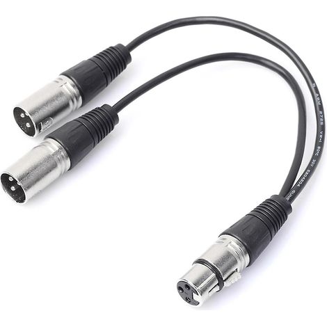 Symmetrisches Y-splitter-mikrofonkabel Mit Weiblichem Xlr-stecker Auf Zwei Männlichen Xlr-steckern