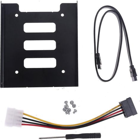 Montagesatz Für 2,5"- Bis 3,5"-festplatten Mit Sata-datenkabel Und Ssd-einschubhalterung.